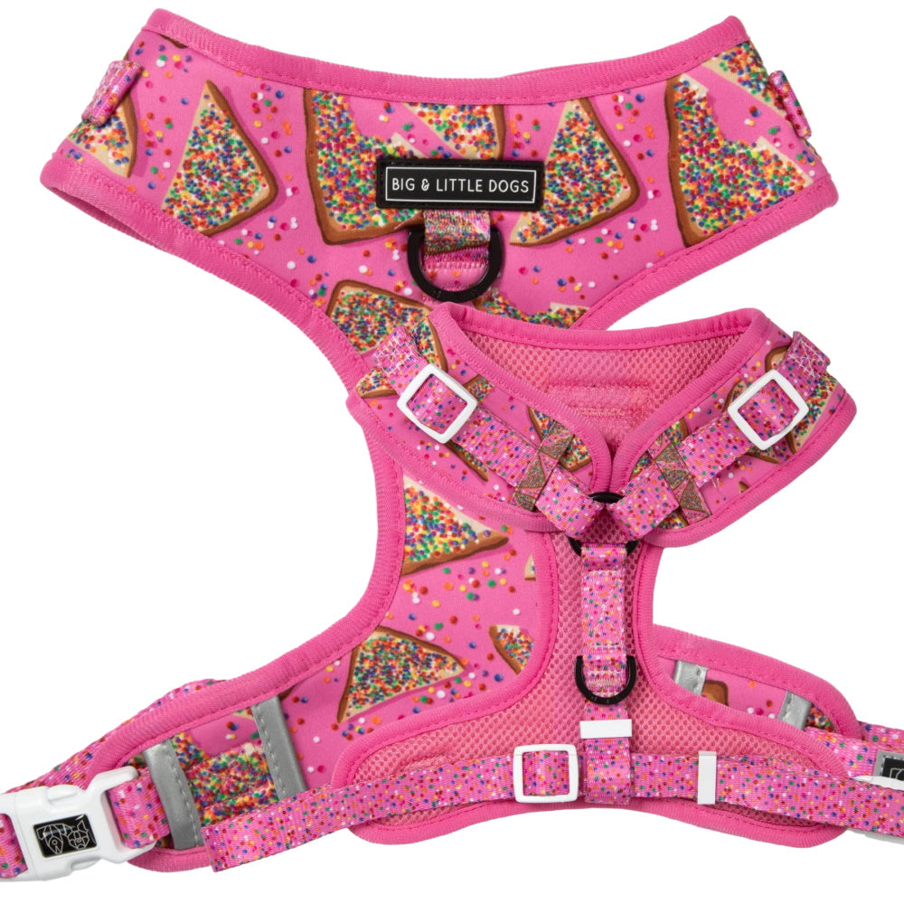 Big & Little Dogs Pink Fairy Bread Adjustable Harness
